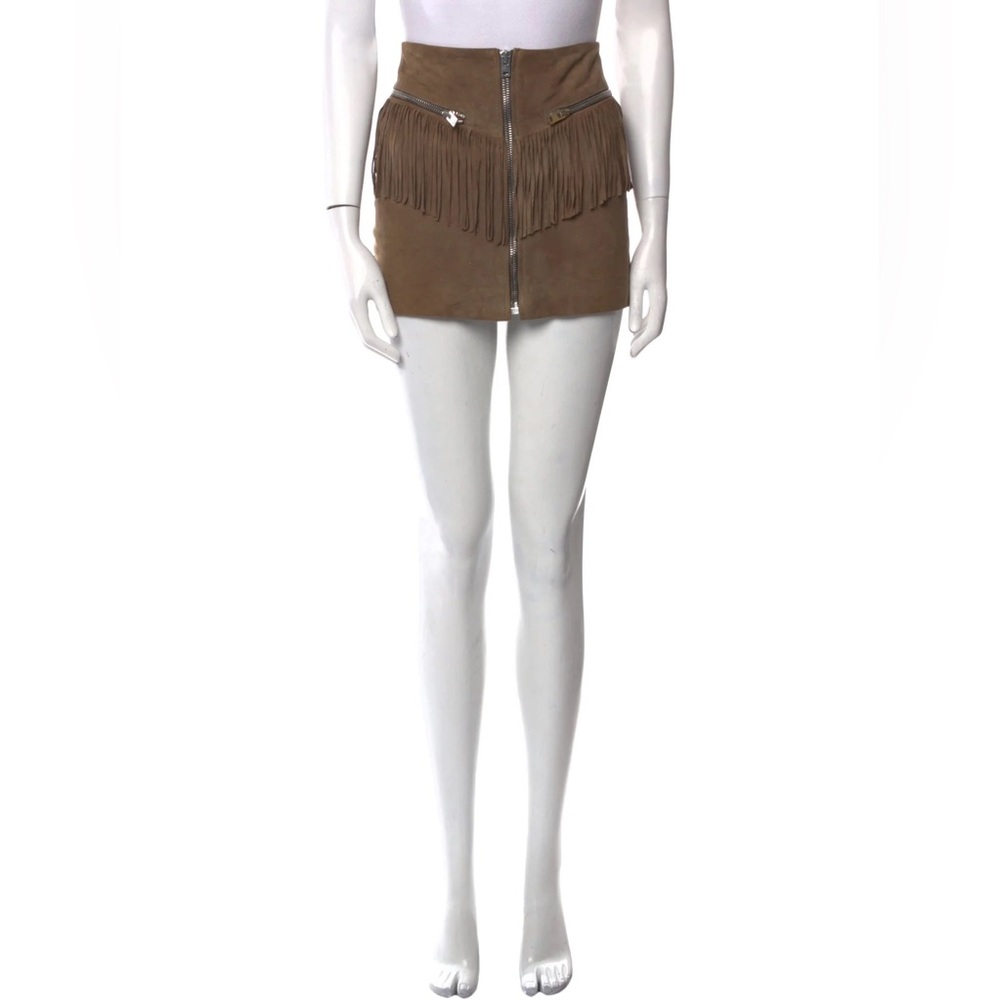 The kooples goat leather mini skirt